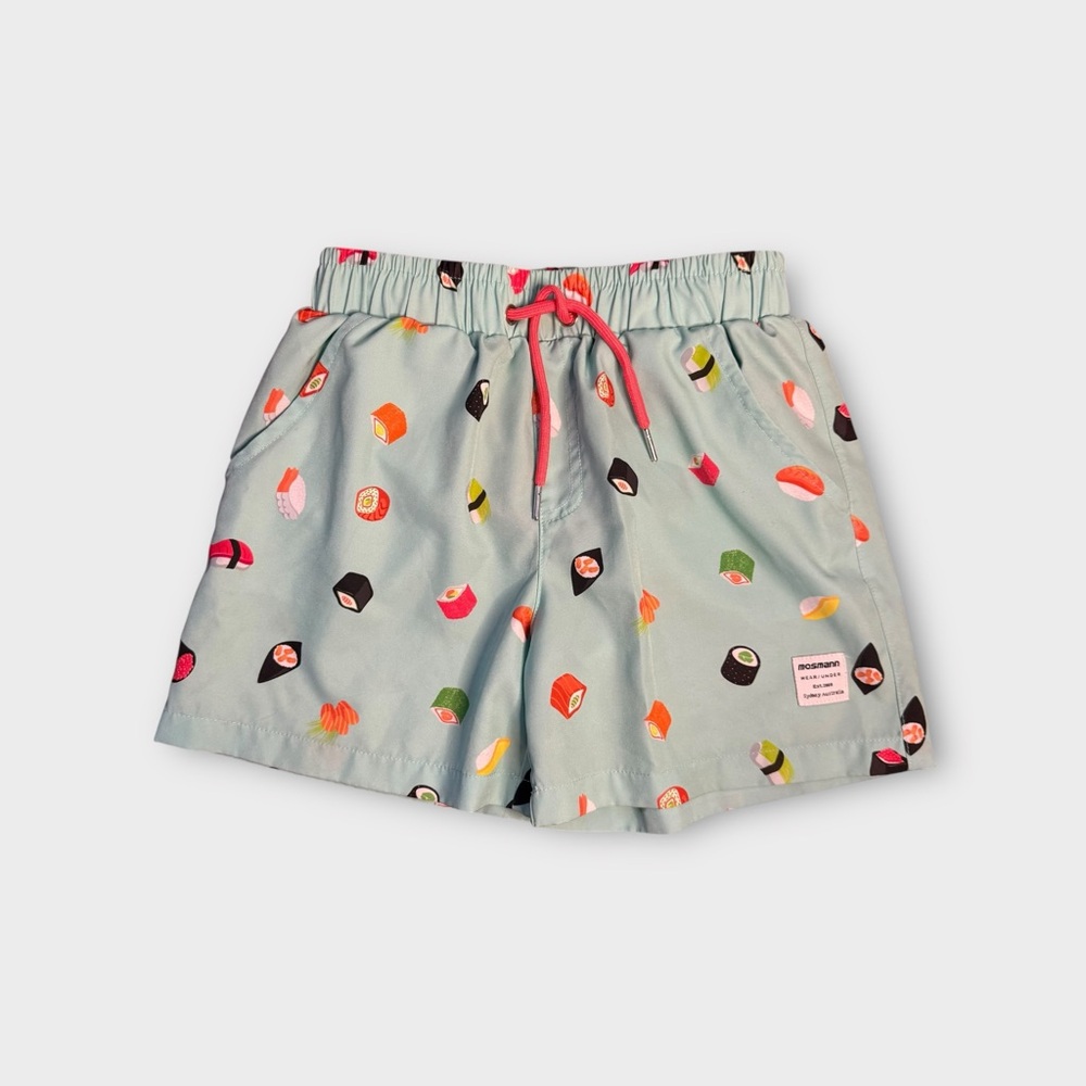 Mosmann Australia Sushi Pattern Blue Swim Pocket Trunks